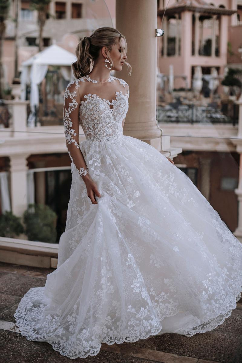 New High quality hot sale fashion wholesale lace long sleeve custom wedding  dress bridal gown 2024 - AliExpress